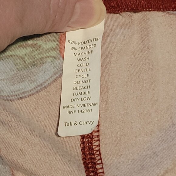 LuLaRoe TC Tall & Curvy Women’s Plus Leggings Red Blue Bows Holiday Christmas - Picture 6 of 16